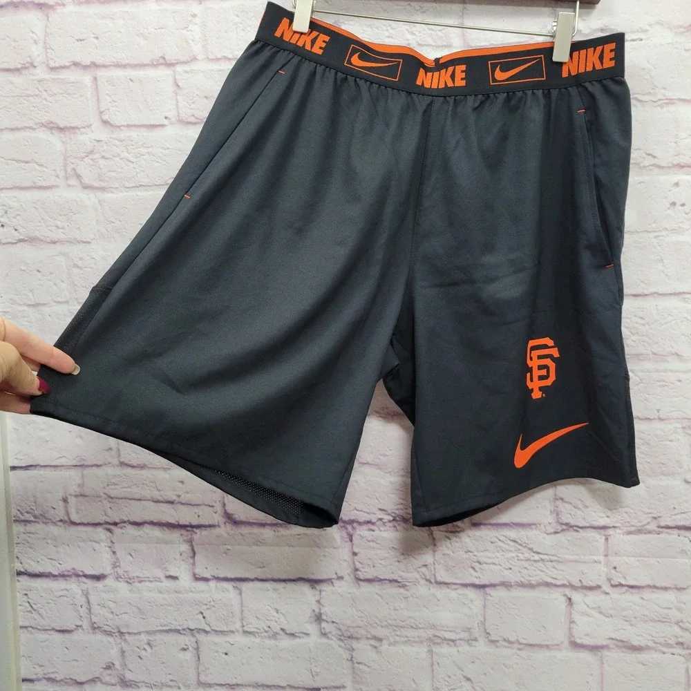 Nike San Francisco Giants Dri-FIT Training Shorts Men L Lightweight MLB Athletic